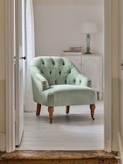 Shabby Chic by Rachel Ashwell® Sage Green Velvet Willa Accent Chair - Image 1 of 7