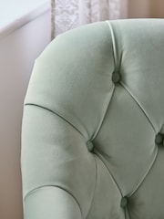 Shabby Chic by Rachel Ashwell® Sage Green Velvet Willa Accent Chair - Image 2 of 7