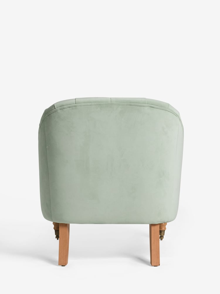 Shabby Chic by Rachel Ashwell® Sage Green Velvet Willa Accent Chair - Image 7 of 7