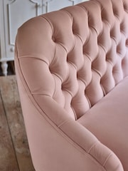 Shabby Chic by Rachel Ashwell® Blush Pink Velvet Willa Small 2 Seater Sofa - Image 2 of 6
