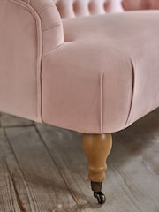 Shabby Chic by Rachel Ashwell® Blush Pink Velvet Willa Small 2 Seater Sofa - Image 3 of 6
