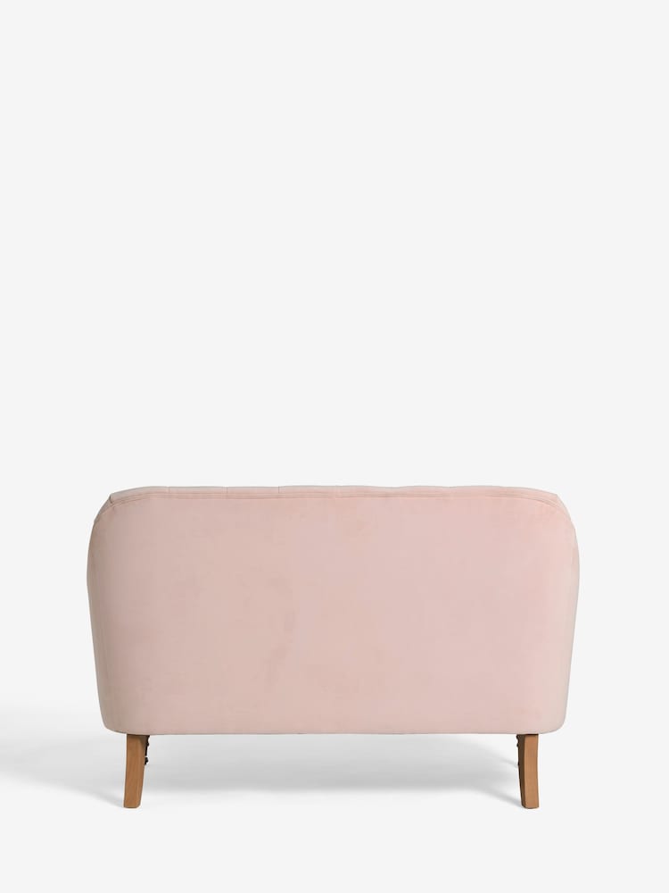 Shabby Chic by Rachel Ashwell® Blush Pink Velvet Willa Small 2 Seater Sofa - Image 6 of 6
