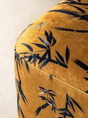Rockett St George Black Bamboo on Golden Glow Velvet The Balls Stool - Image 3 of 7