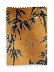 Rockett St George Black Bamboo on Golden Glow Velvet The Balls Stool - Image 7 of 7