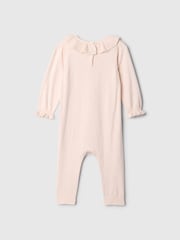 Gap Pink Knitted Ruffle Neck Romper (Newborn-24mths) - Image 2 of 2
