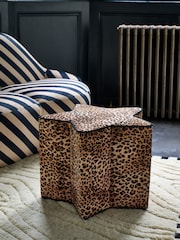 Rockett St George Leopard Love Velvet Star Stool - Image 1 of 3