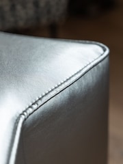 Rockett St George Silver Faux Leather Star Stool - Image 3 of 5