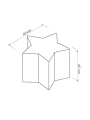 Rockett St George Silver Faux Leather Star Stool - Image 4 of 5