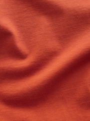 Orange Regular Fit Essential Crew Neck Cotton T-Shirt - Image 7 of 8