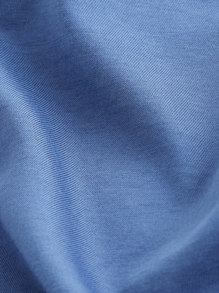 modra - ozek kroj - Essential okrogel ovratnik; z okroglim ovratnikom Bombažna majica - Slika 7 iz 7