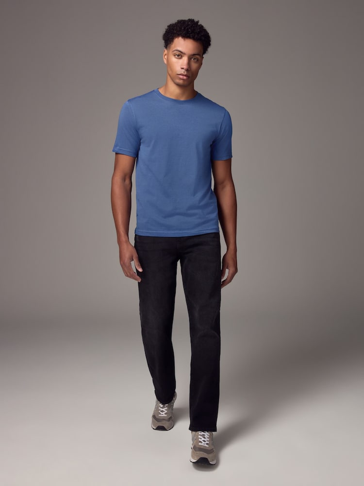Blue Regular Fit Essential V-Neck T-Shirt - Image 2 of 7