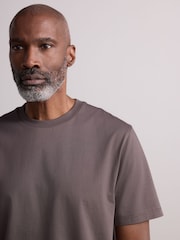 Гриб коричневий - Стандартний крій - Regular Fit Signature SUPIMA® Cotton Crew Neck T-Shirt - Image 4 of 7