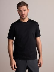 Noir - Ajustement régulier - Regular Fit Signature SUPIMA® Cotton Crew Neck T-Shirt - Image 1 de 8