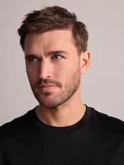 Noir - Ajustement régulier - Regular Fit Signature SUPIMA® Cotton Crew Neck T-Shirt - Image 5 de 8