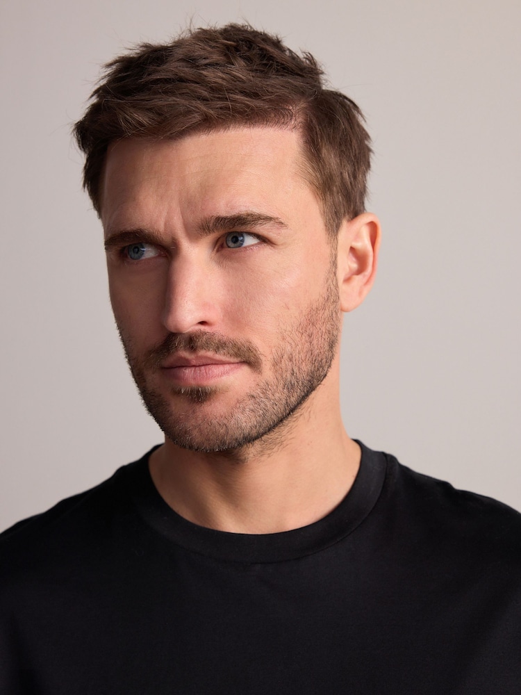 Black Regular Fit Regular Fit Signature SUPIMA® Cotton Crew Neck T-Shirt - Image 5 of 8