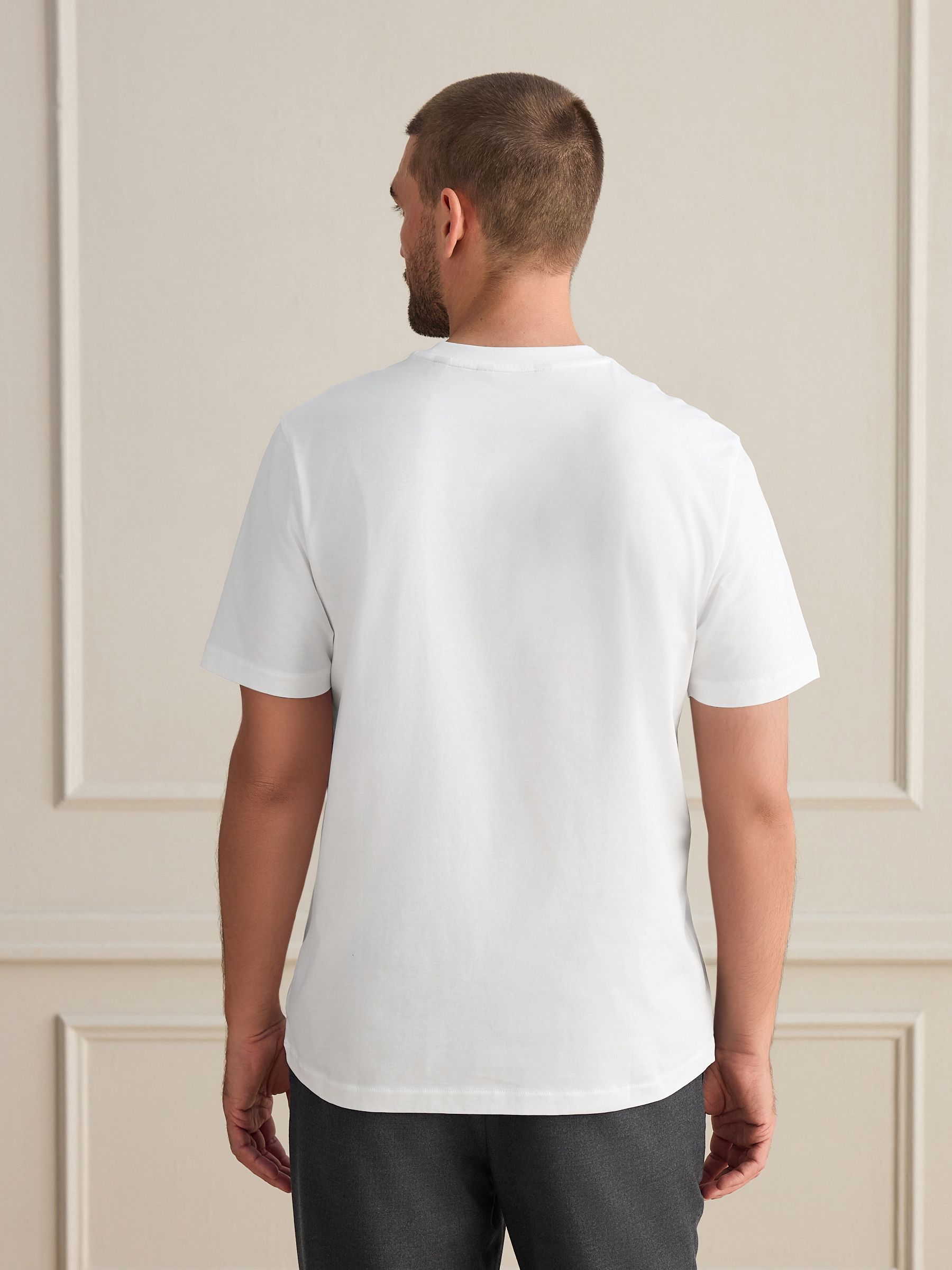 Buy White Regular Fit Signature SUPIMA® Cotton Crew Neck T-Shirt