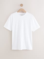 White Regular Fit Regular Fit Signature SUPIMA® Cotton Crew Neck T-Shirt - Image 5 of 6