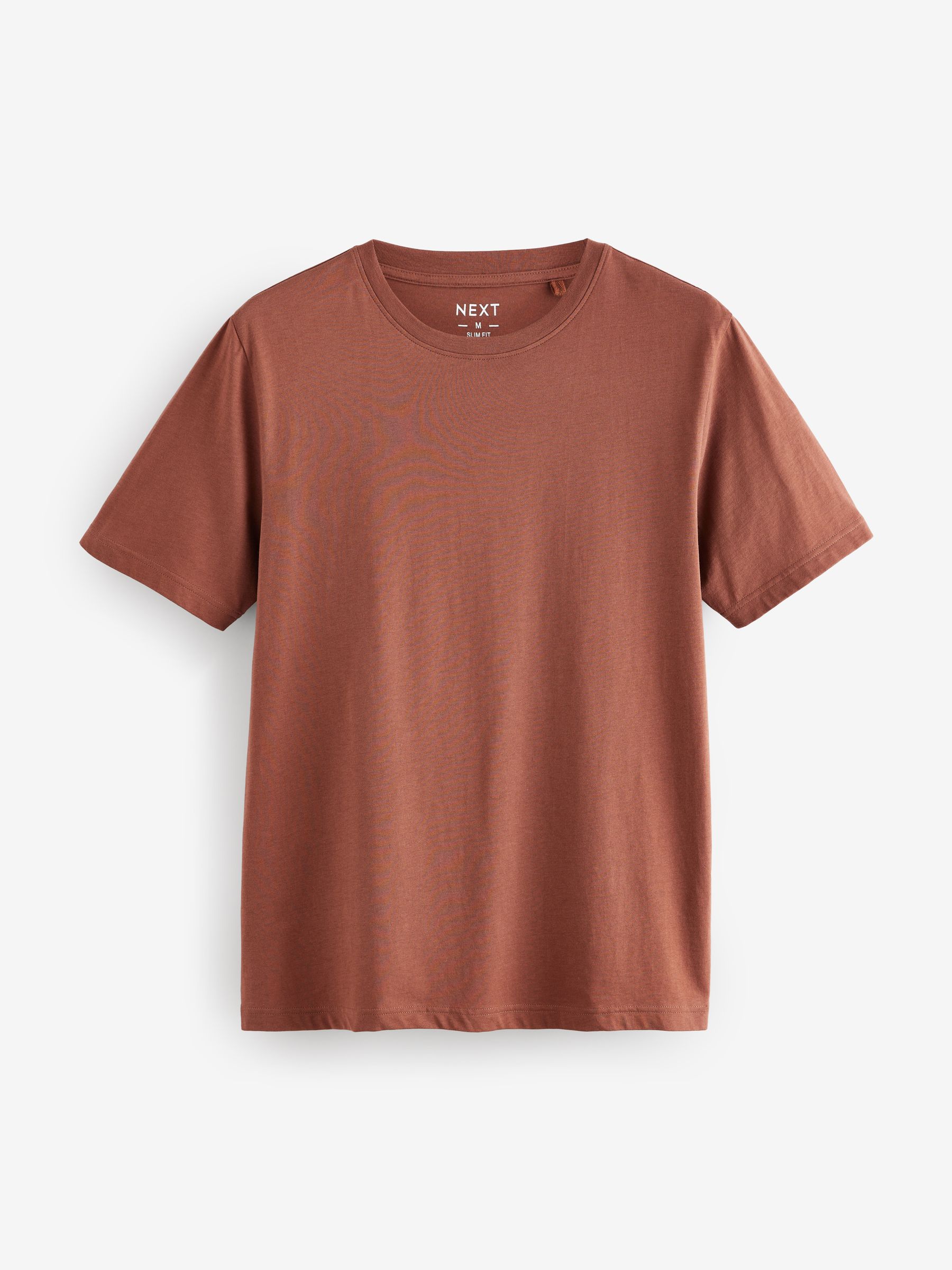 Buy Terracotta Brown Slim Fit Essential Crew Neck Cotton T Buy Terracotta Brown Slim Fit Essential Crew Neck Cotton T