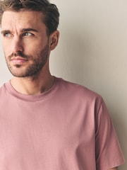 Pink Regular Fit Regular Fit Signature SUPIMA® Cotton Crew Neck T-Shirt - Image 1 of 8