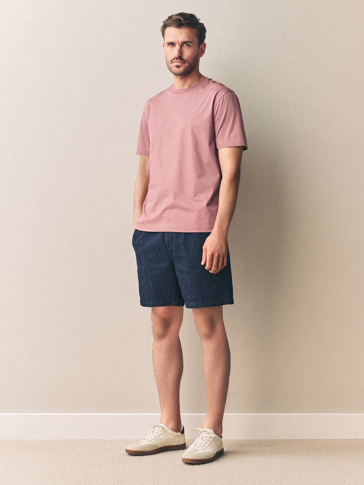 Pink Regular Fit Regular Fit Signature SUPIMA® Cotton Crew Neck T-Shirt - Image 2 of 8