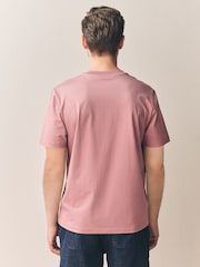 Pink Regular Fit Regular Fit Signature SUPIMA® Cotton Crew Neck T-Shirt - Image 5 of 8