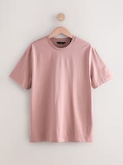 Pink Regular Fit Regular Fit Signature SUPIMA® Cotton Crew Neck T-Shirt - Image 6 of 8