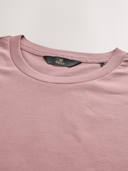 Pink Regular Fit Regular Fit Signature SUPIMA® Cotton Crew Neck T-Shirt - Image 8 of 8