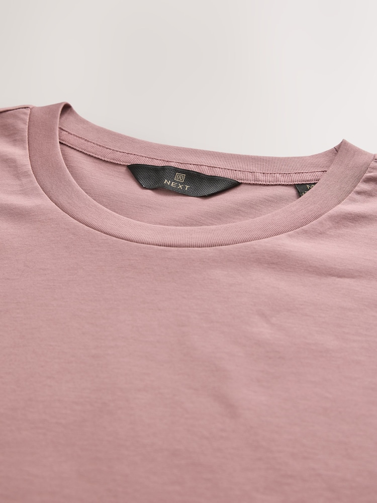 Pink Regular Fit Regular Fit Signature SUPIMA® Cotton Crew Neck T-Shirt - Image 8 of 8