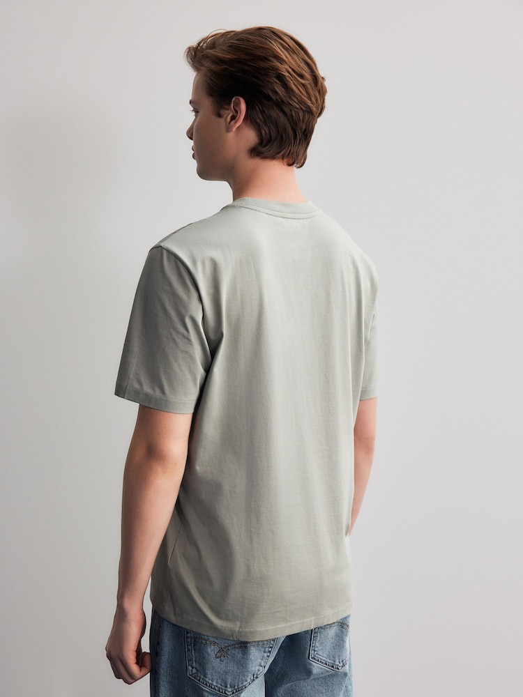 Groen - Normale Pasvorm - Regular Fit Signature SUPIMA® Cotton Crew Neck T-Shirt - Image 3 of 6
