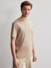 Neutro piedra - Corte estándar - Regular Fit Signature SUPIMA® Cotton Crew Neck T-Shirt - Imagen 1 de 4