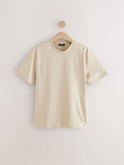Stone Neutral Regular Fit Signature SUPIMA® Cotton Crew Neck T-Shirt - Image 5 of 7