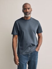 Slate Grey Regular Fit Regular Fit Signature SUPIMA® Cotton Crew Neck T-Shirt - Image 2 of 7