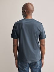 Slate Grey Regular Fit Regular Fit Signature SUPIMA® Cotton Crew Neck T-Shirt - Image 3 of 7