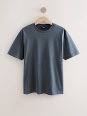 Slate Grey Regular Fit Regular Fit Signature SUPIMA® Cotton Crew Neck T-Shirt - Image 5 of 7