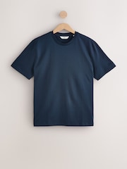 Blanc/Marine/Pierre - Lot de 3 t-shirts à col rond en coton Supima haut de gamme 100% coton - Image 12 of 15