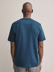 Blanc/Marine/Pierre - Lot de 3 t-shirts à col rond en coton Supima haut de gamme 100% coton - Image 3 of 15