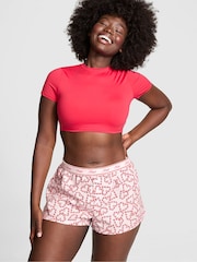 Victoria's Secret PINK Pink Tulip Candy Cane Short Pyjama Bottoms - Image 1 of 3