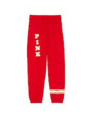 Victoria's Secret PINK Vermillion Red Cuffed Fleece Joggers - Image 3 of 3