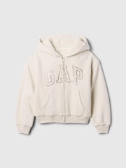 Crema - Sudadera con capucha suave y acogedora con logotipo vintage de Gap (4-13años) - Imagen 4 de 5