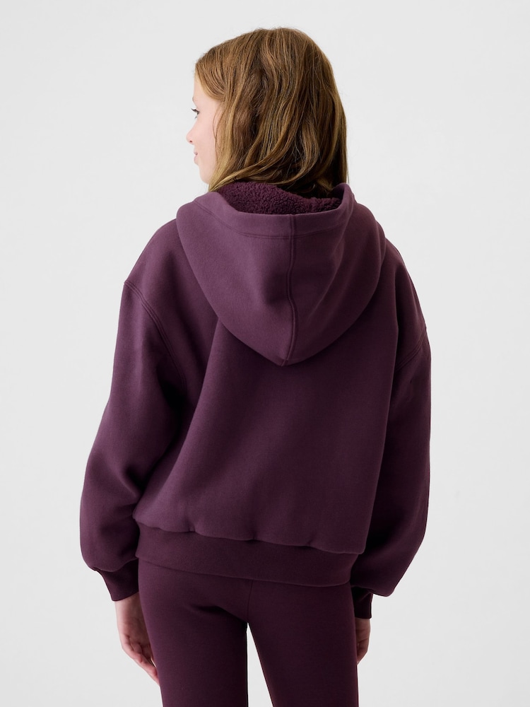 Morado - Sudadera con capucha suave y acogedora con logotipo vintage de Gap (4-13años) - Imagen 2 de 5