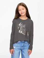 Gap Grey Owl Graphic T-Shirt (4-13yrs) - Image 1 of 4