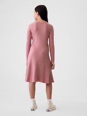 Gap Pink CashSoft Rib Knit Dress (4-13yrs) - Image 2 of 4