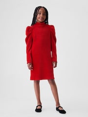 Gap Red Puff Sleeve Corduroy Dress (4-13yrs) - Image 1 of 4