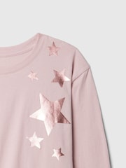 Gap Pink Long Sleeve Graphic T-Shirt (4-13yrs) - Image 4 of 4