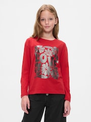 Gap Red Love Graphic T-Shirt (4-13yrs) - Image 1 of 4