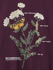 Gap Purple Floral Graphic T-Shirt (4-13yrs) - Image 4 of 4