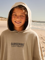 Black/Tan Poncho Towel (3-16yrs) - Image 3 of 7