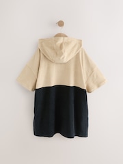 Black/Tan Poncho Towel (3-16yrs) - Image 5 of 7