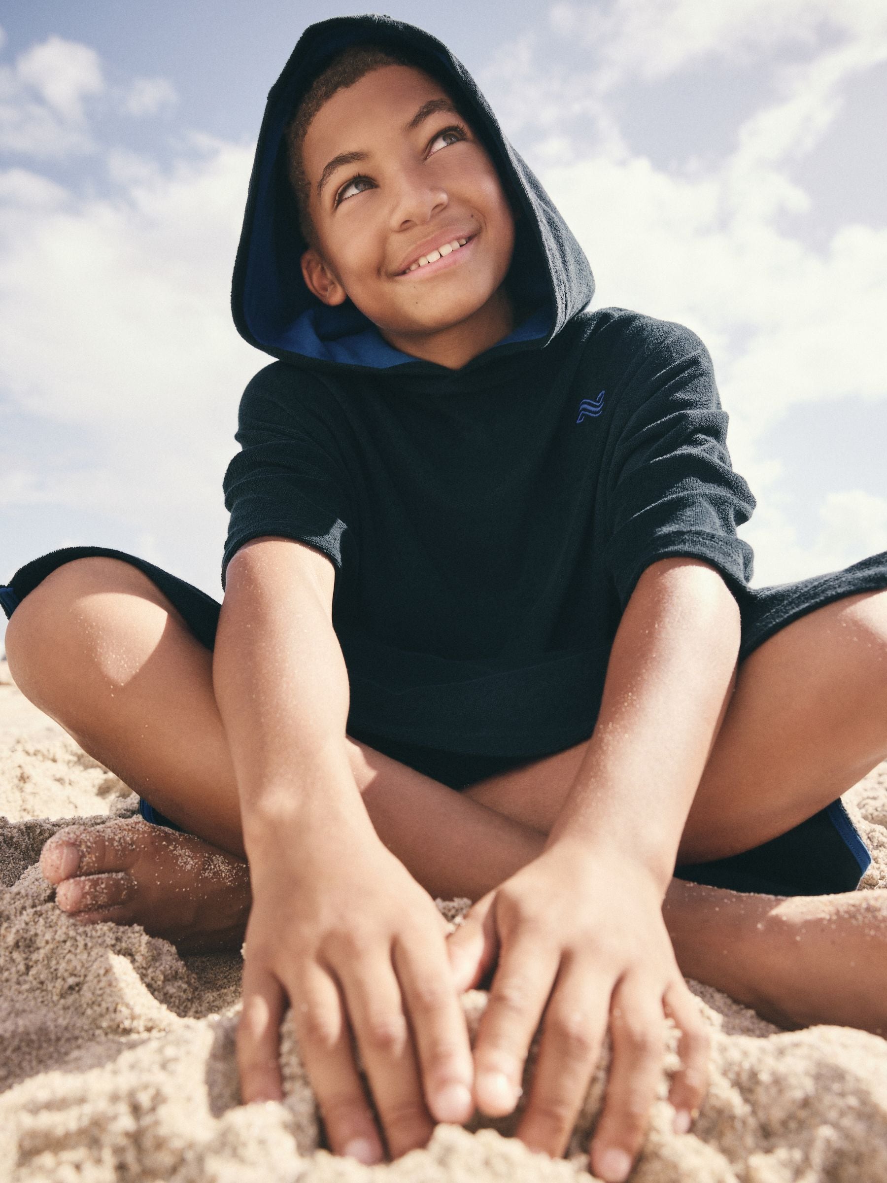 Buy Dark Navy Poncho Towel (3-16yrs) from Next USA