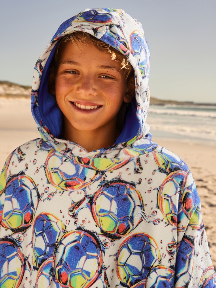 Football bleu/blanc - Poncho Serviettes163 - Image 3 of 7